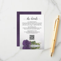 Amethyst Purple Rose Wedding Details QR Code