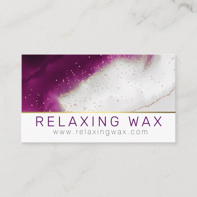 Amethyst Purple Scented Candle And Soy Wax Melt Business Card (Front)