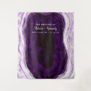 Amethyst Purple & Silver Photo Booth Backdrop Tapestry