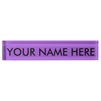 AMETHYST PURPLE (solid colour) ~ Nameplate