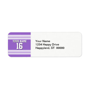 Amethyst Purple Wht Team Jersey Custom Number Name