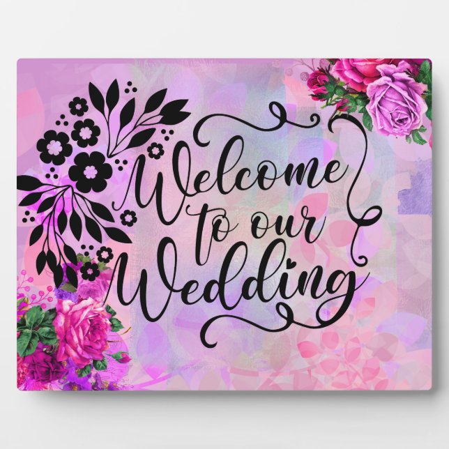 Amethyst Raspberry Wedding Plaque (Front)