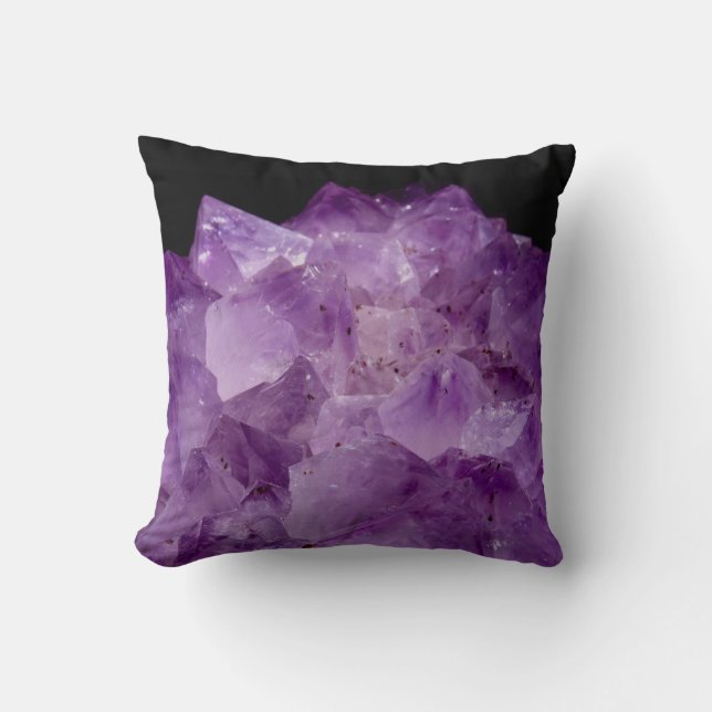 Amethyst Raw Stones  Cushion (Front)
