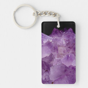 Amethyst Raw Stones  Key Ring