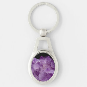 Amethyst Raw Stones  Key Ring