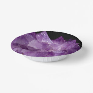 Amethyst Raw Stones  Paper Plate