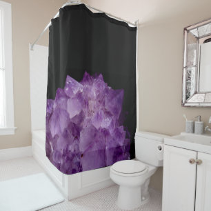 Amethyst Raw Stones  Shower Curtain