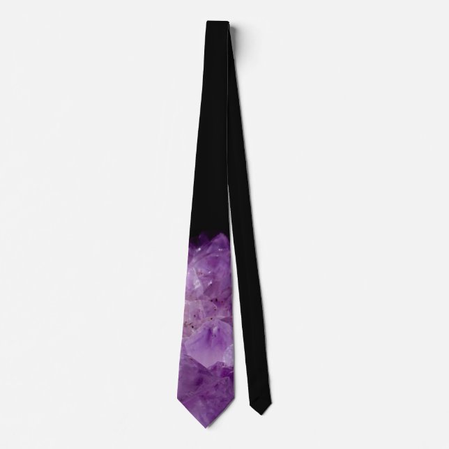Amethyst Raw Stones  Tie (Front)