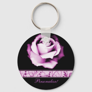 Amethyst Rose Keychain