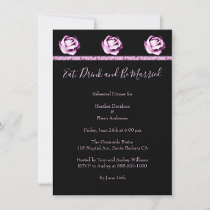 Amethyst Rose Rehearsal Dinner Invite