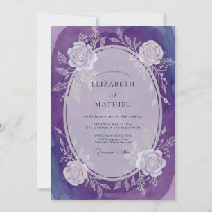 Amethyst Rose Romantic Wedding Invitation