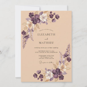 Amethyst Soft Blossom Wedding Invitation