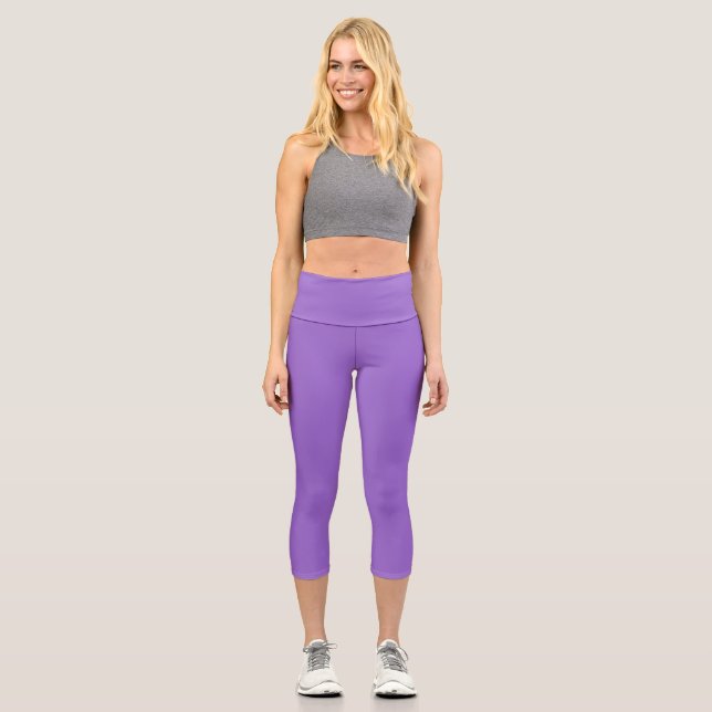 Amethyst (solid colour)  capri leggings (Front)