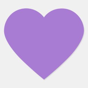 Amethyst (solid colour) heart sticker