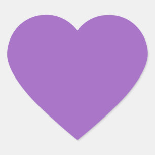 Amethyst  (solid colour)  heart sticker