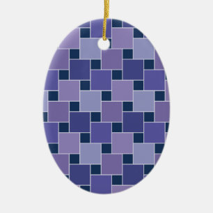 Amethyst Squares Ceramic Tree Decoration