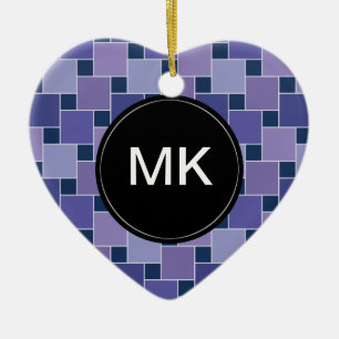 Amethyst Squares Ceramic Tree Decoration