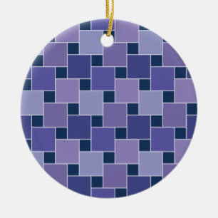 Amethyst Squares Ceramic Tree Decoration