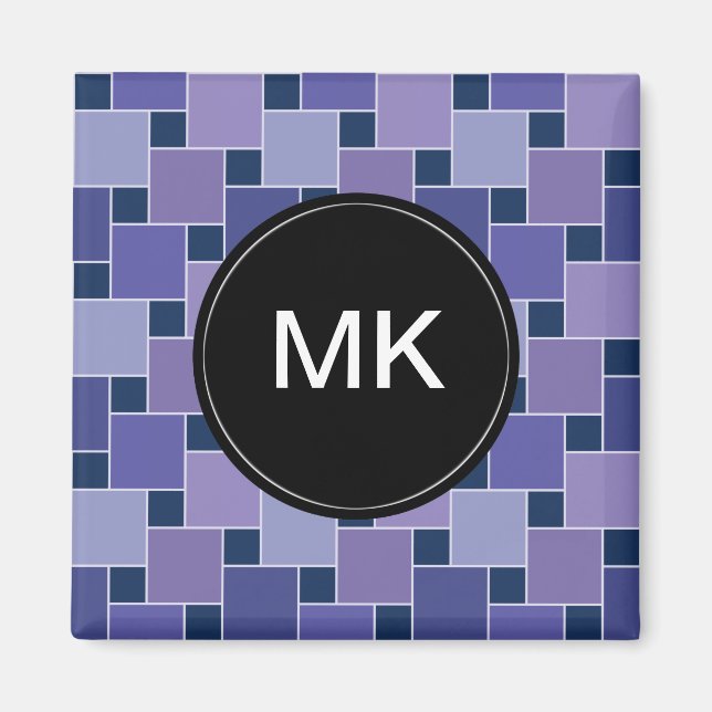 Amethyst Squares Magnet (Front)