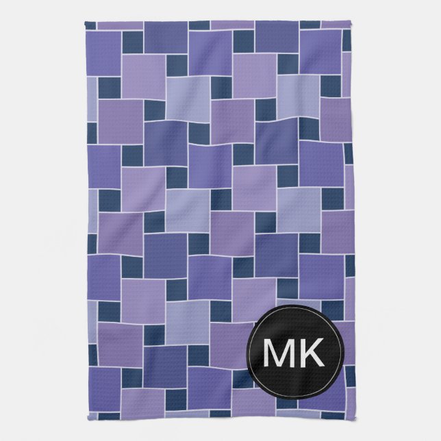 Amethyst Squares Tea Towel (Vertical)