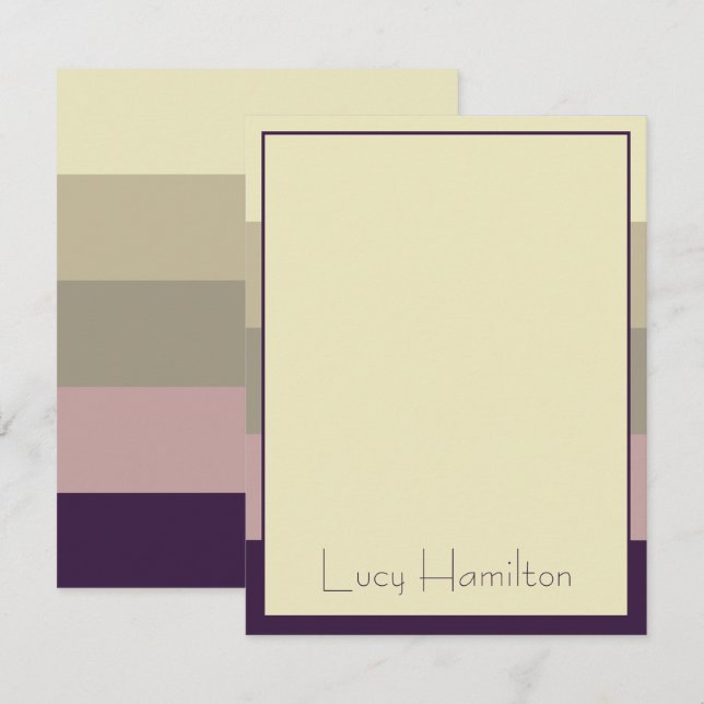 Amethyst Storm Stripes Personalised Card (Front/Back)