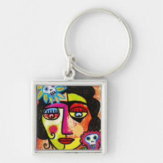 Amethyst Sugar Sull Frida by SilberZweigArts Key Ring