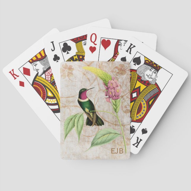 Amethyst Throated Sun Angel Hummingbird Playing Cards (Back)