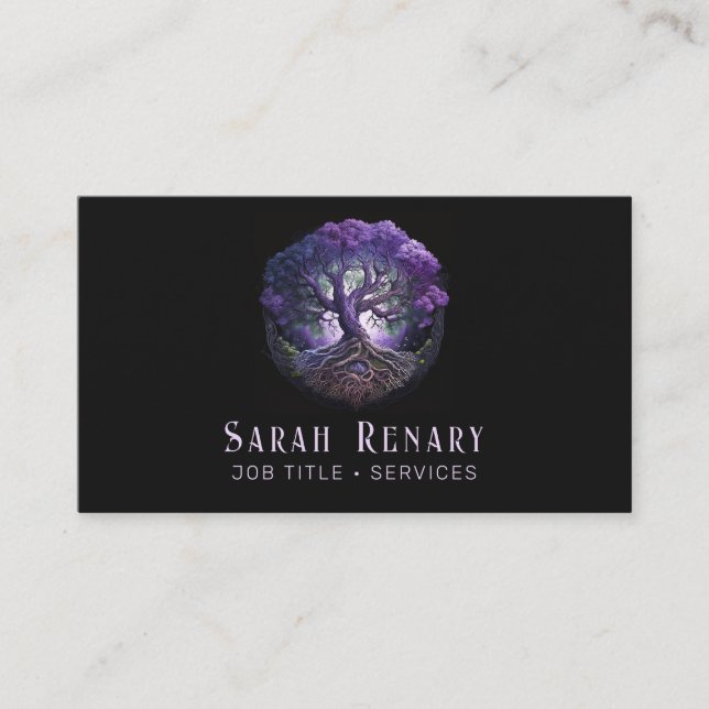 Amethyst Tree of Life Business Card (Front)