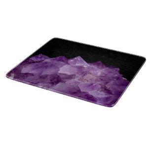 Amethyst Uncut Stones Cutting Board