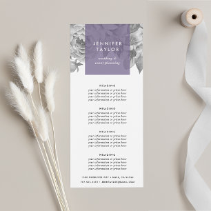 Amethyst Vintage Floral Pricing or Services Rack Card