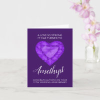 Amethyst Wedding Anniversary Love so strong