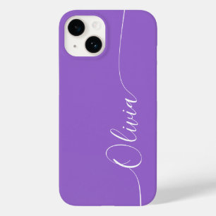 Amethyst White Elegant Calligraphy Script Name Case-Mate iPhone 14 Case