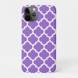 Amethyst White Moroccan Quatrefoil Pattern #5 iPhone 11 Pro Case