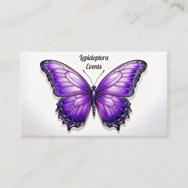 Amethyst Wings Handles Business Card (Front)