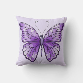 Amethyst Wings Throw Pillow