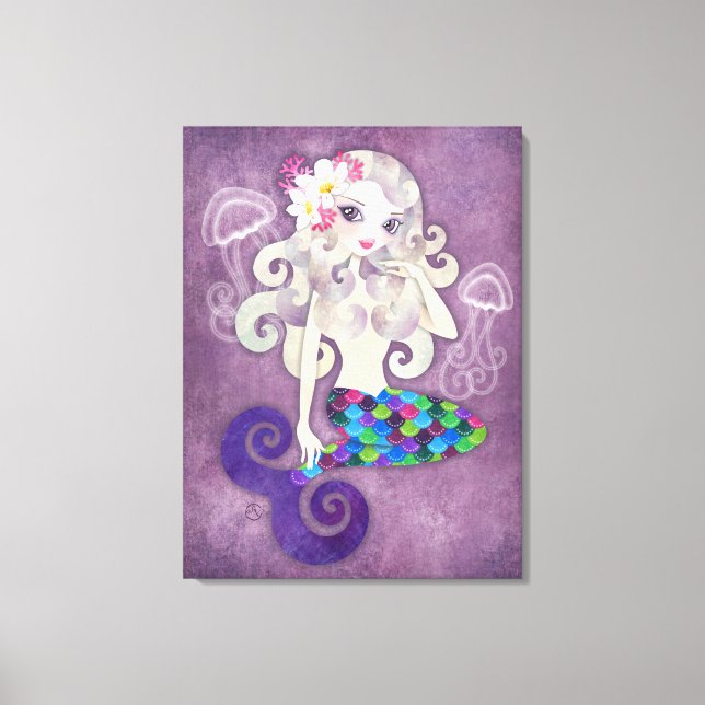 Amethyste Stretched Wrapped Canvas Print Wall Art (Front)