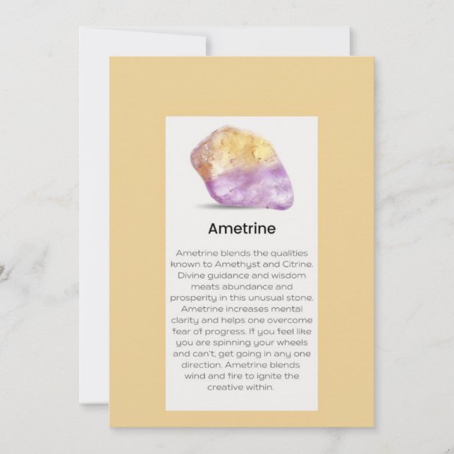 Ametrine Crystal Meaning Jewellery Display Busines Holiday Card (Front)