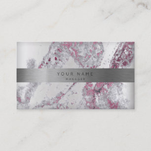 Ametyst Gray Marble Appointment Silver Gold 3D Card