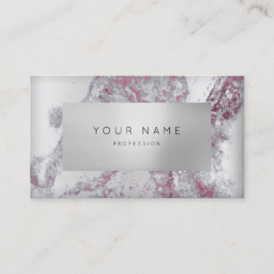 Ametyst Gray Marble Appointment Silver Gold 3D VIP Card