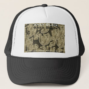 amex black trucker hat