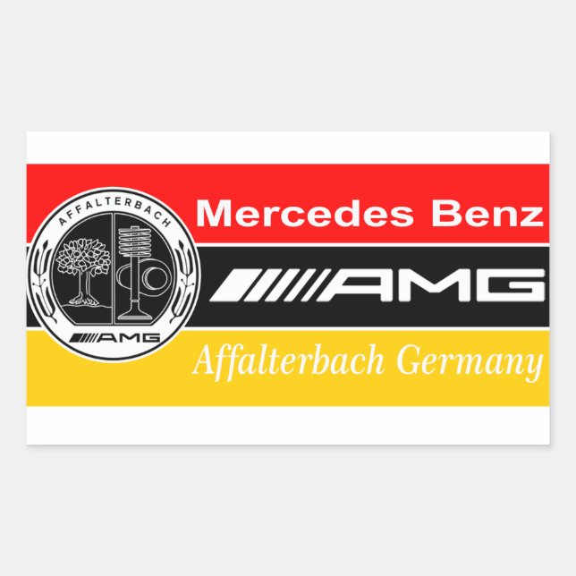 amg flag rectangular sticker (Front)