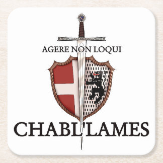 AMHE logo poster from 74 Square Paper Coaster