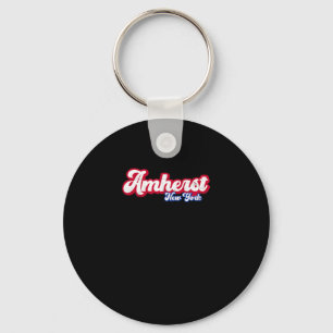 Amherst New York Ny Retro Script 716 Western New Y Key Ring