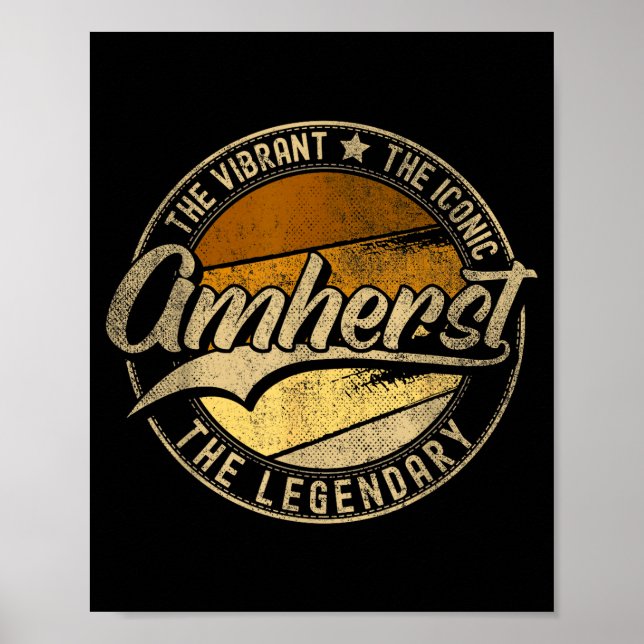 Amherst Nh _ New Hampshire _ Vintage Distressed  Poster (Front)