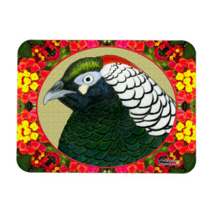 Amherst Pheasant and Flowers Magnet