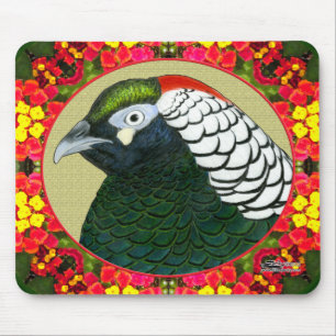 Amherst Pheasant and Flowers Mouse Mat
