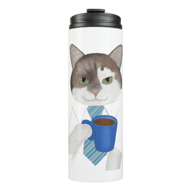 Ami The Office Cat Thermal Tumbler (Front)