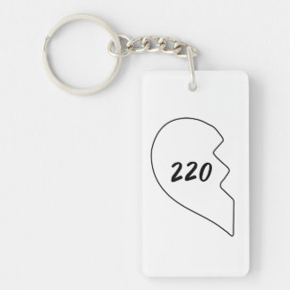 Amicable Numbers (220 284)  Ceramic Ornament Key Ring