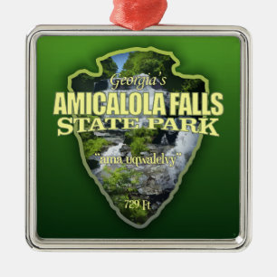 Amicalola Falls (arrowhead) Metal Tree Decoration