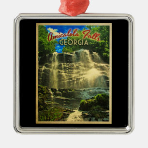 Amicalola Falls Georgia Metal Tree Decoration